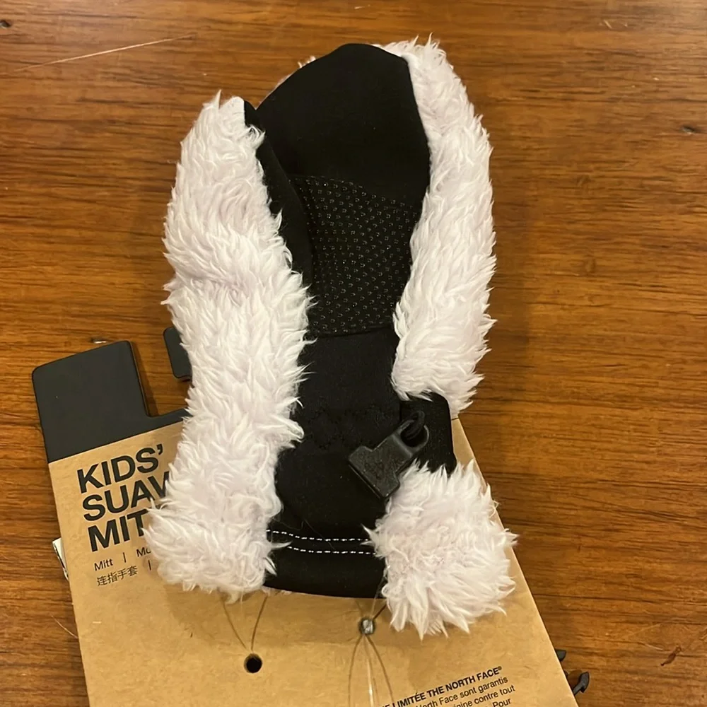 The North Face Suave Oso Mitts Mittens gloves new Lavender Fog Kids Girls Large